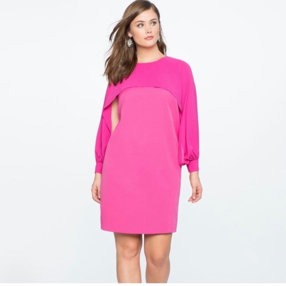 Eloquii Open Sleeve Sheath Pink Dress NWT Size 16